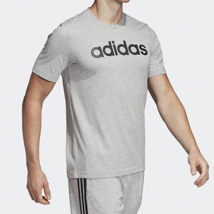 Мужская футболка adidas Lin Tee (серая) — фото 3