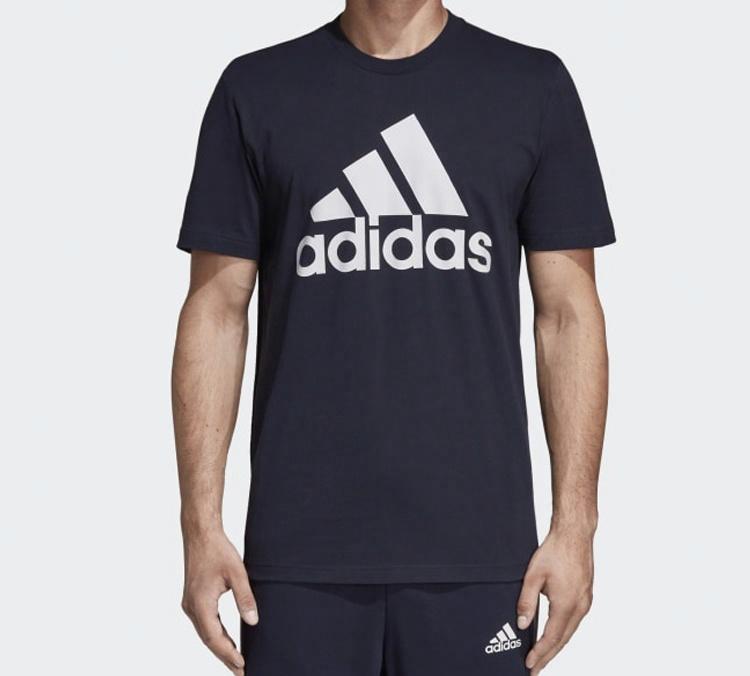 Мужская футболка adidas logoT (темно-синий) — фото 3