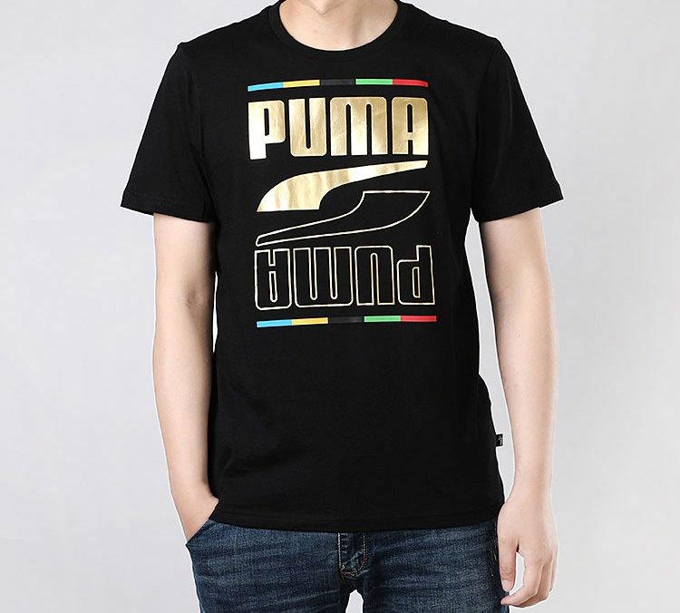 Мужская футболка PUMA LogoT (черная) — фото 3