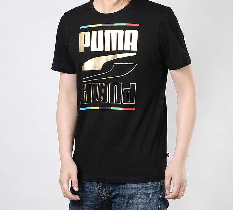 Мужская футболка PUMA LogoT (черная) — фото 4