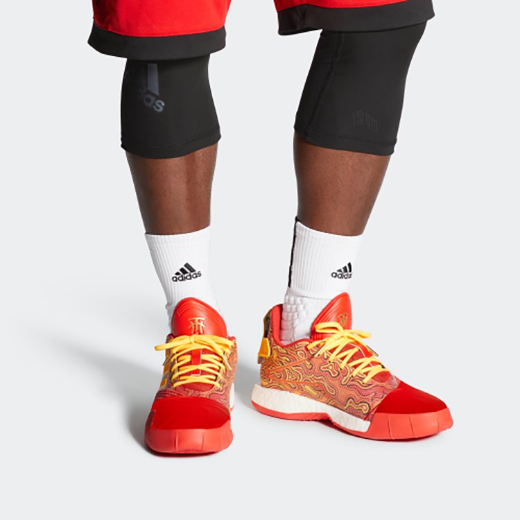 Мужские кроссовки adidas T mac Millennium (красно-желтые) — Красный / жёлтый — фото 5