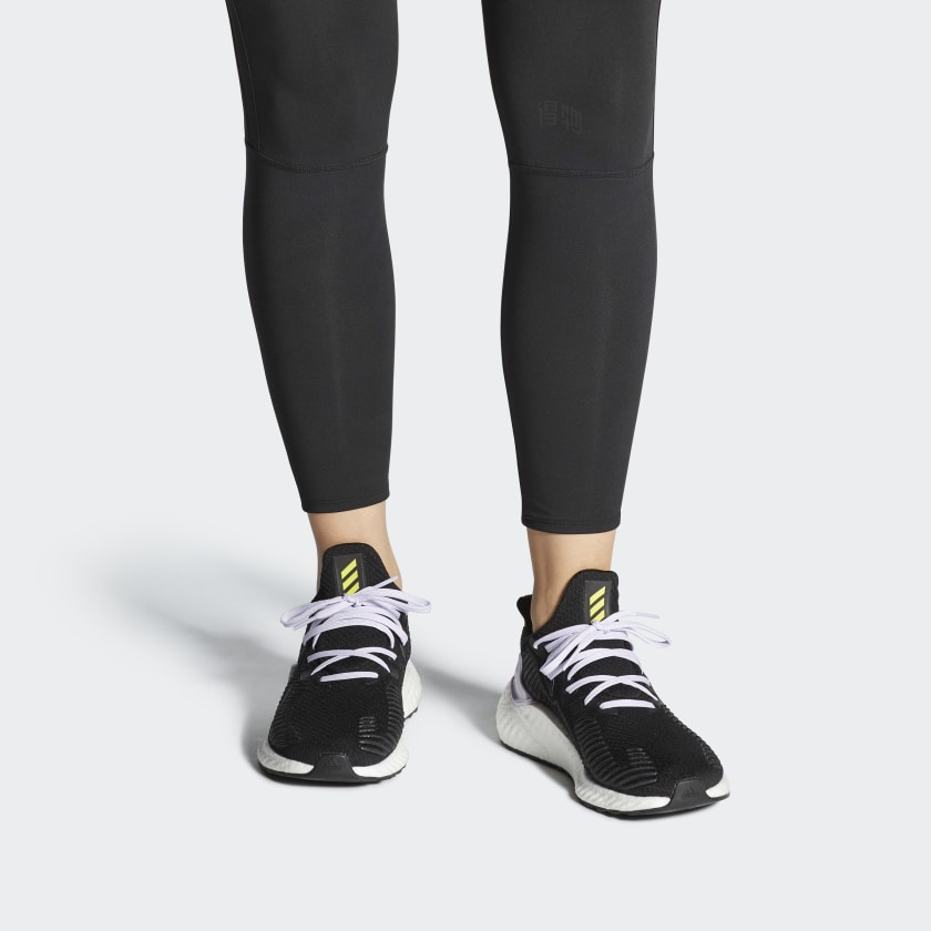 Женские кроссовки adidas Alphaboost Iwd (черно-фиолетовые) — 黑/淡紫 — фото 7