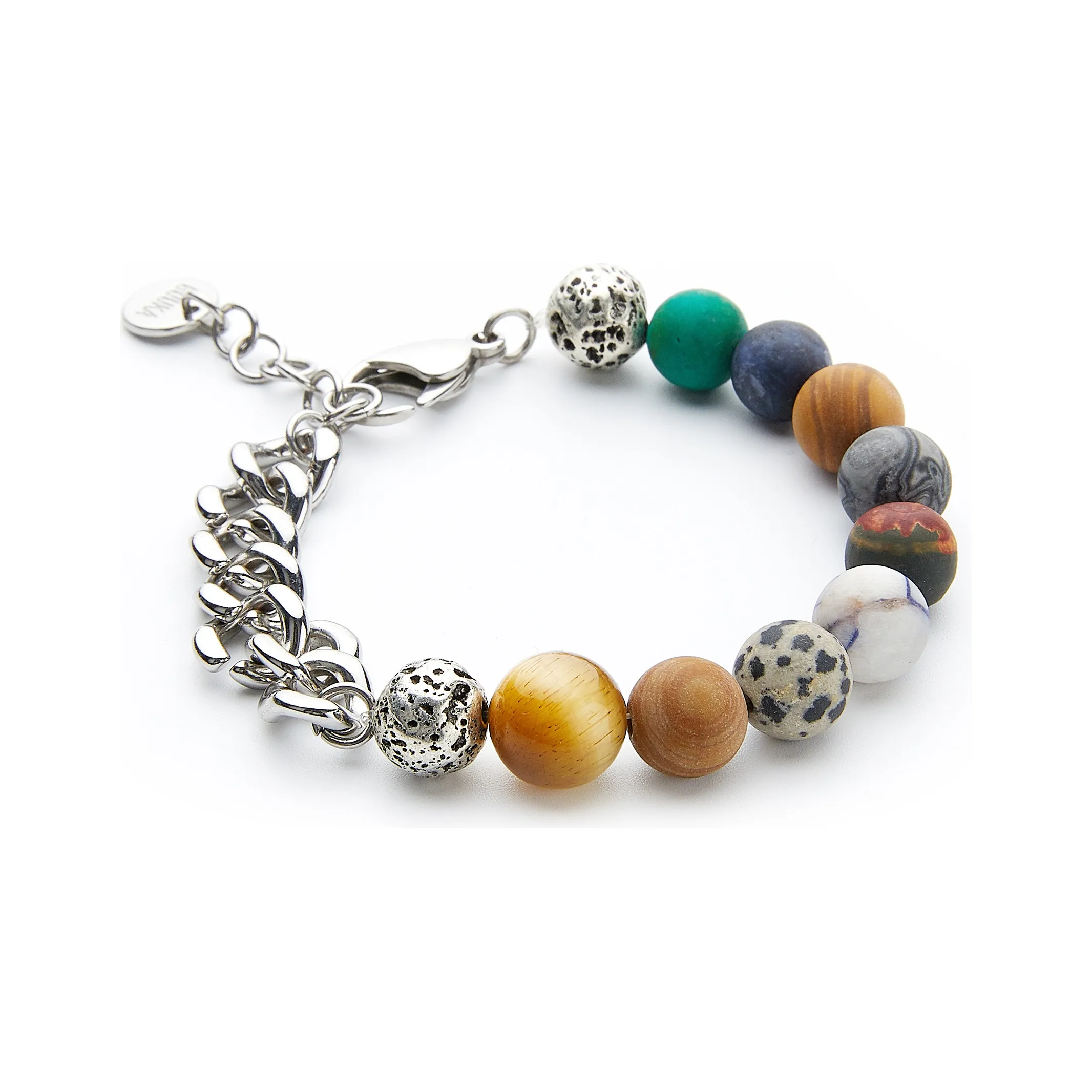 Guuka Stainless Steel Bracelets Unisex Silver