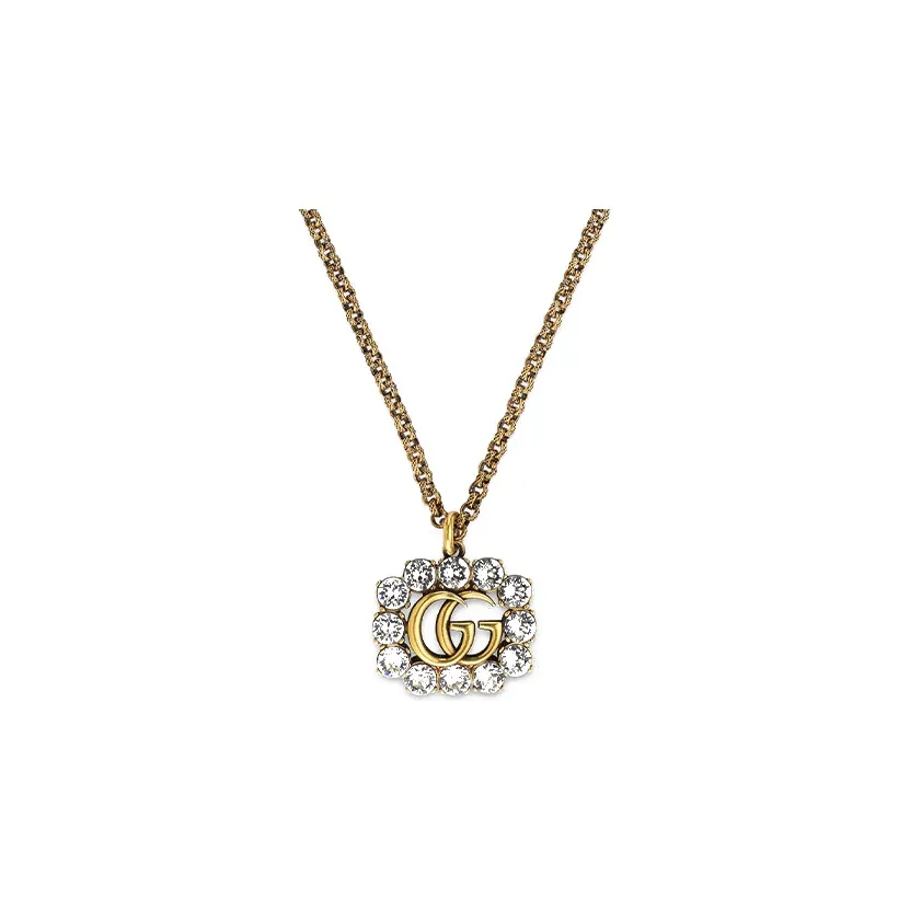 GUCCI Classic Double G Necklace Collection Necklaces Women's Used Gold