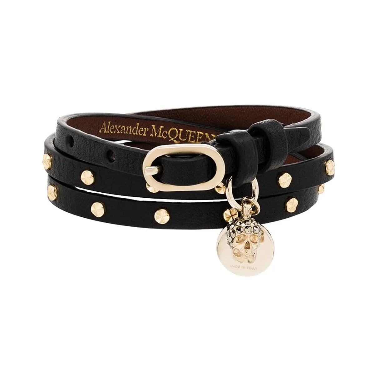 Alexander McQueen Double Wrap Skull Bracelet