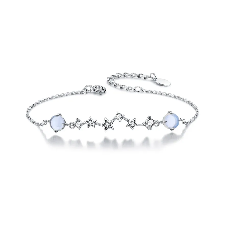KADER S925 Silver Bracelets Women's Silver White