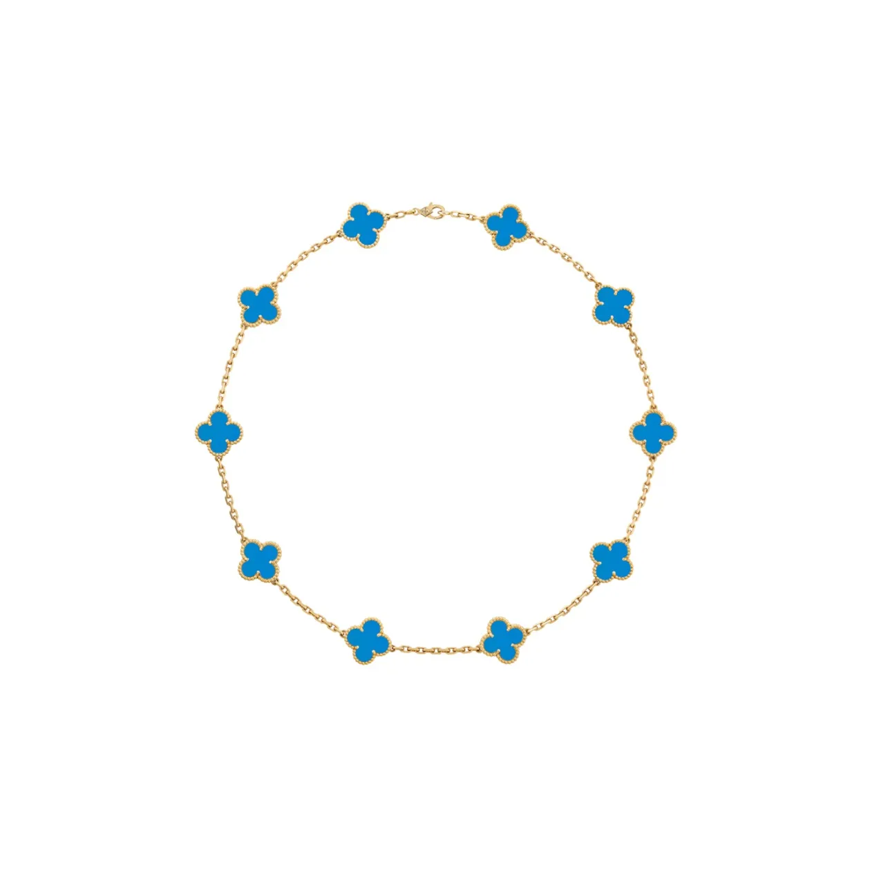 Van Cleef & Arpels Alhambra Four Leaf Lucky Series 18K Gold Necklaces Women's Gold