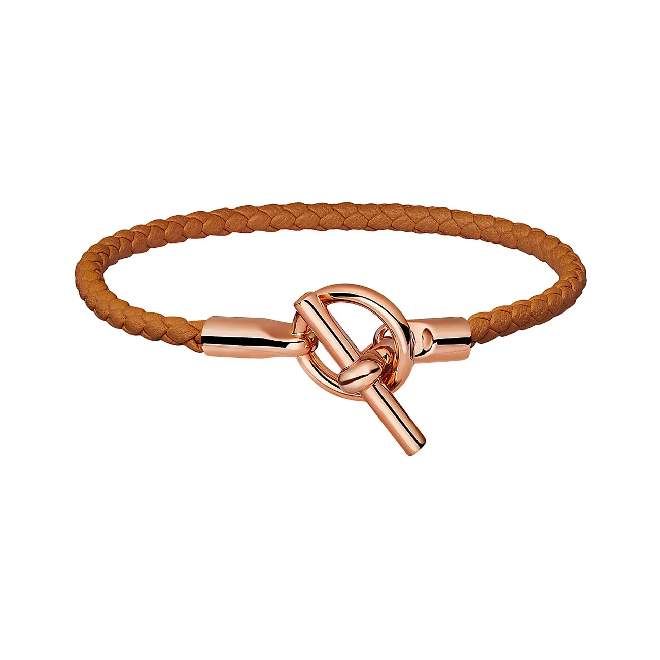 HERMES Glenan Rose Gold Plated Bracelets Unisex
