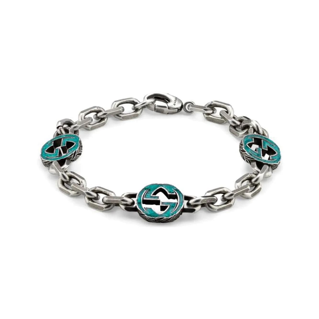 GUCCI Interlocking Bracelets Unisex Green