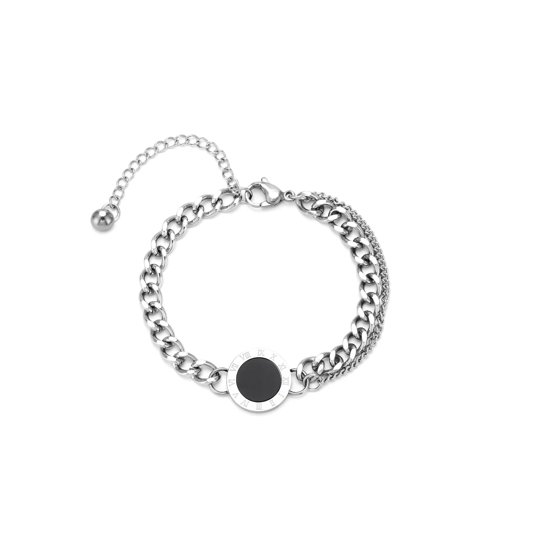 XXOFF Титановая сталь Браслеты Серебристый Белый Унисекс