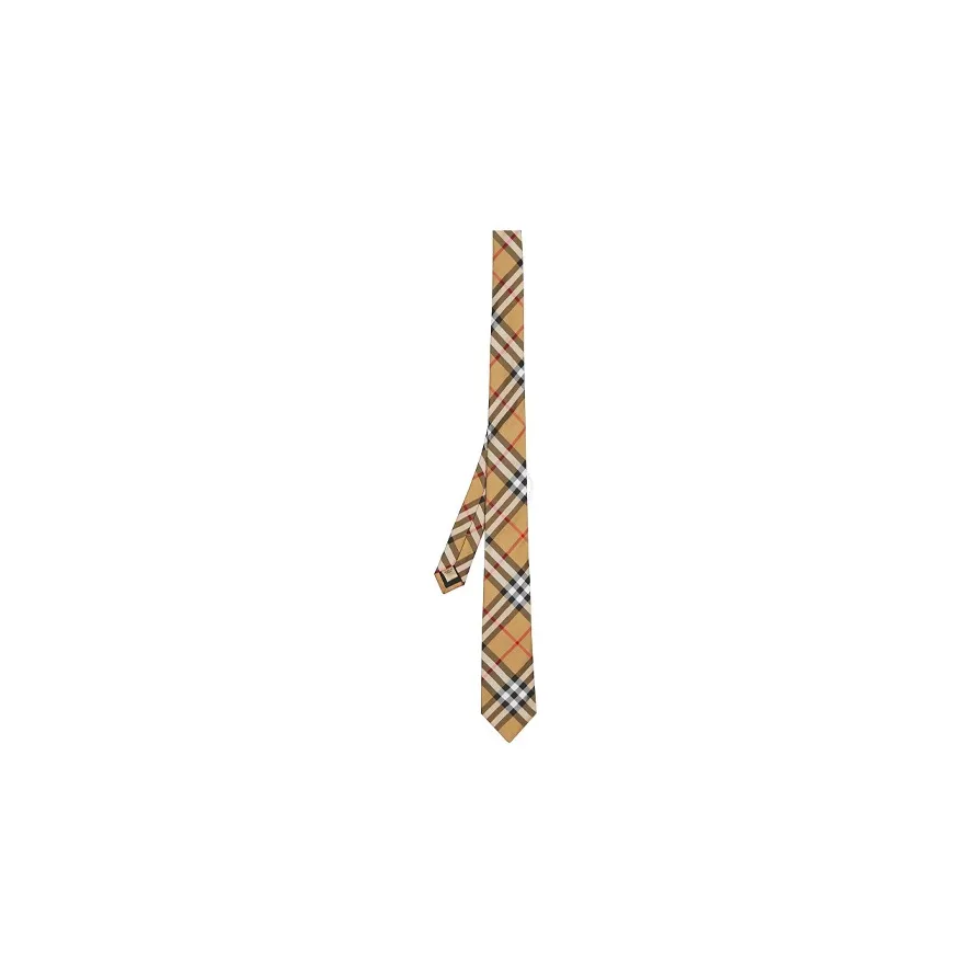 Burberry Ties Men Brown Plaid