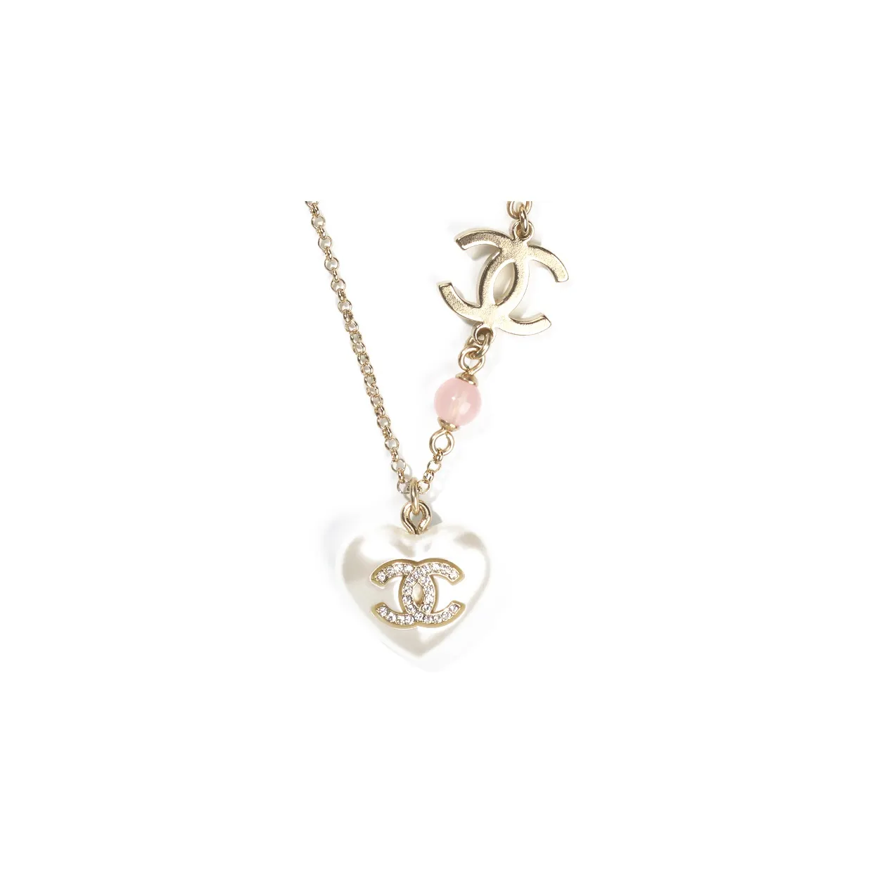 CHANEL Blended Material Necklaces Women's Gold