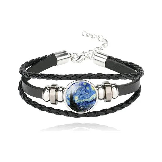 Ван Гог Кожа Браслеты Мужской