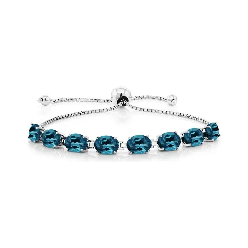 Carlo Bianca 925 Sterling Silver London Blue Topaz Bracelets Women's