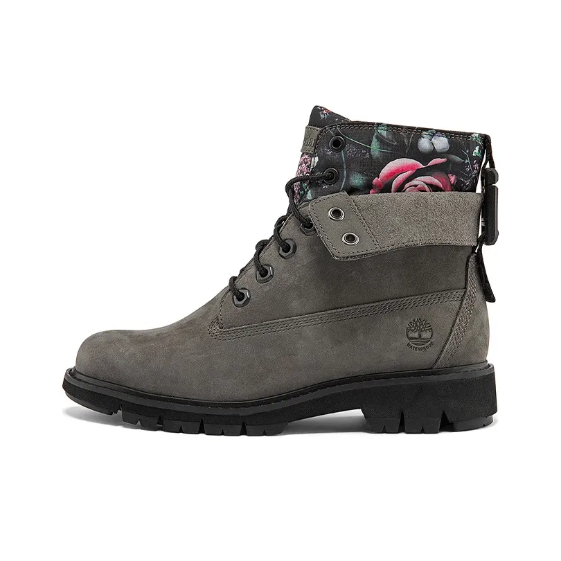 Timberland Lucia Way 6 Inch Waterproof Roll Top Boots 'Grey And Floral' Women's