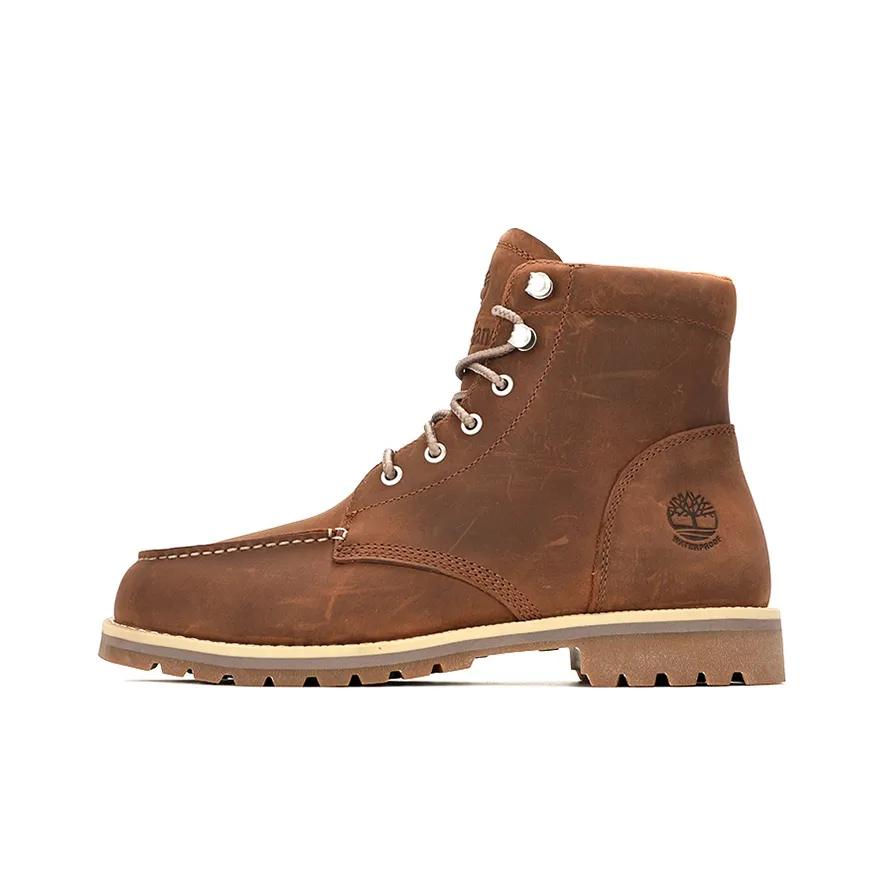 Timberland Redwood Falls Waterproof Moc Toe Boots 'Rust Nubuck'