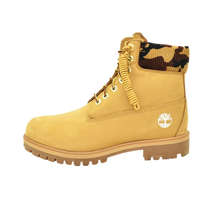 Timberland 6 Inch Premium Boot 'Wheat Nubuck With Camouflage Collar'