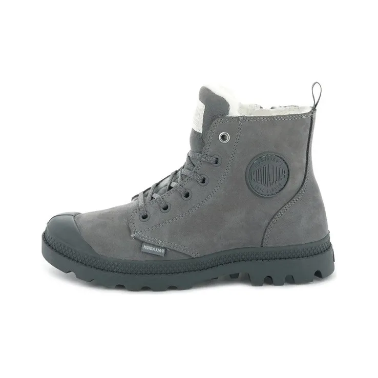 Palladium Pampa Короткий Мартин Ботинок Женские Каменный Серый