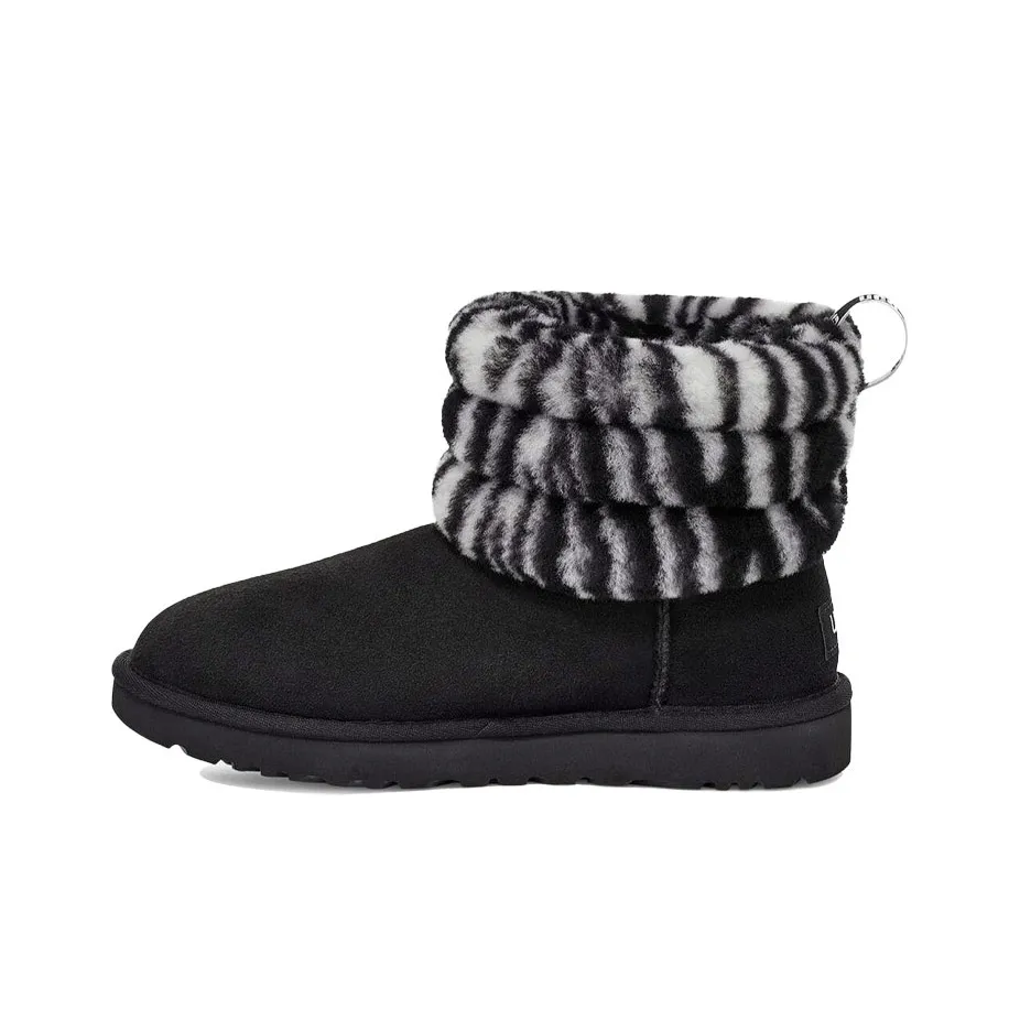 UGG Fluff Mini Quilted Leopard Zebra Women's