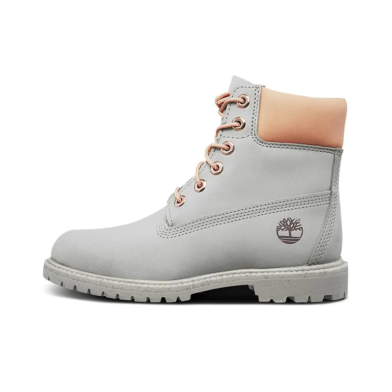 Timberland 6 Inch Premium Leather Boots 'Light Grey' Women's