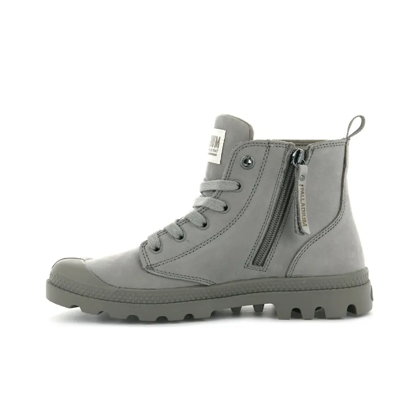 Palladium Pampa Martin Boots Women's High Top Gray