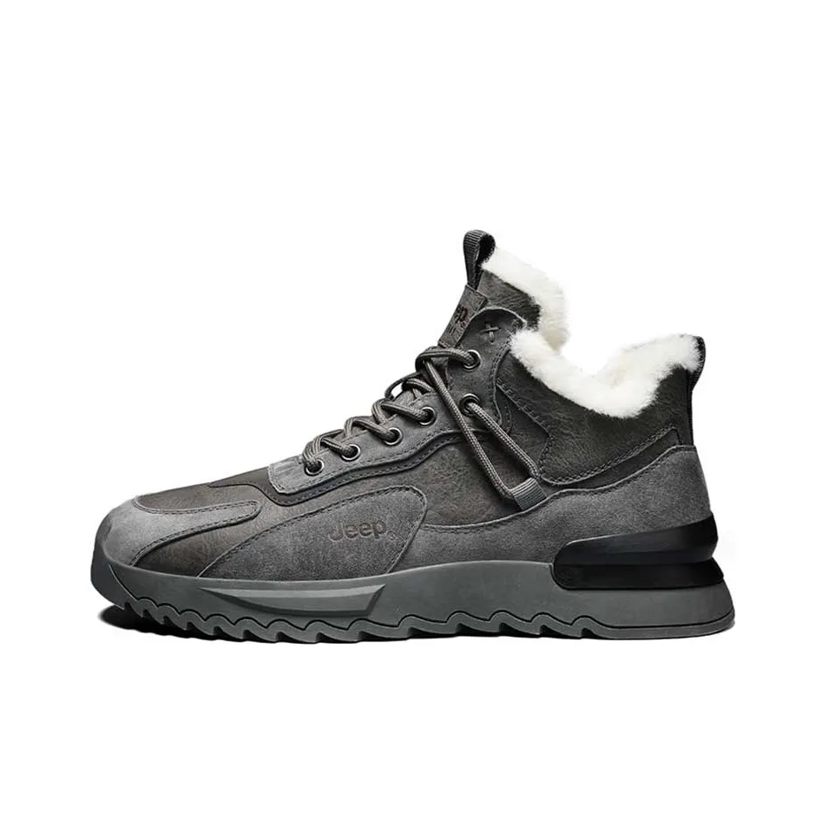 Jeep Warm Fleece Lined Padded Shoes Low Top Outdoor Shoes Men's