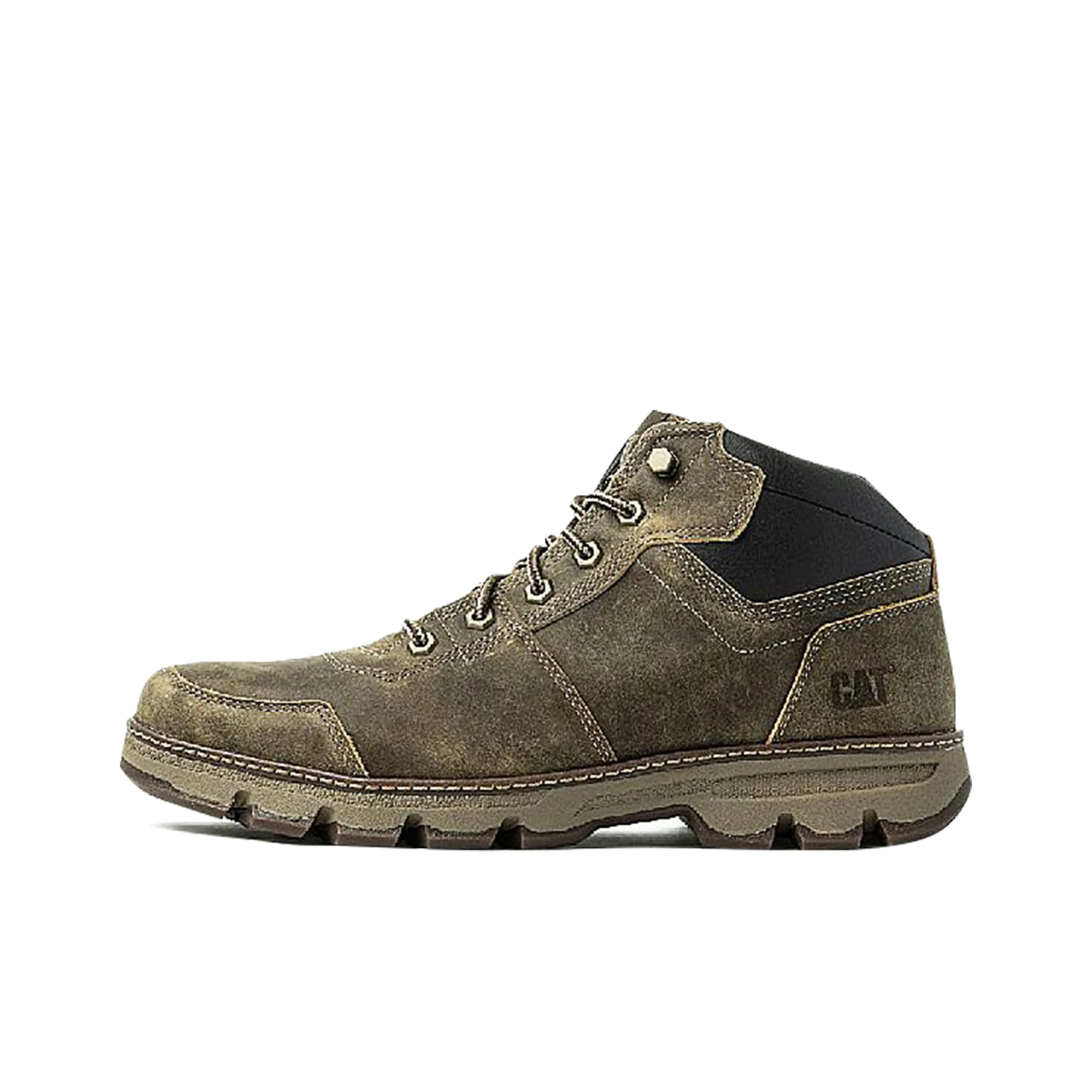 CAT Breathable Water-Resistant Warm Wear-Resistant Cushioning Ankle-Length Martin Boot Men's Dark Khaki