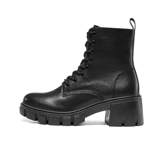 Skechers Top Notch Martin Boots 
Black
 Women
s