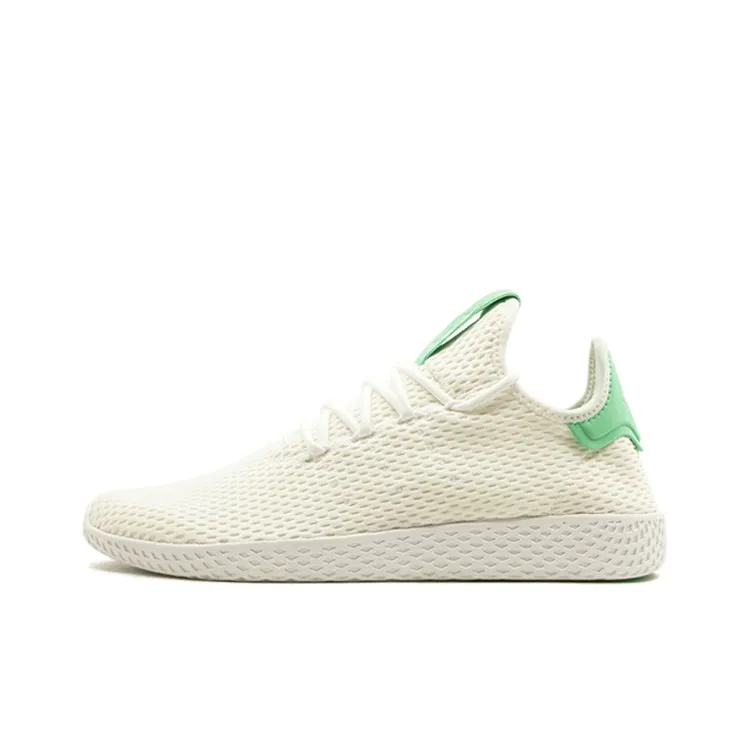 Adidas Originals Tennis Hu Зеленый Светящийся Амортизаторы Slip-resistant Низкий Топ Теннисные Кроссовки Унисекс Белый Зеленый