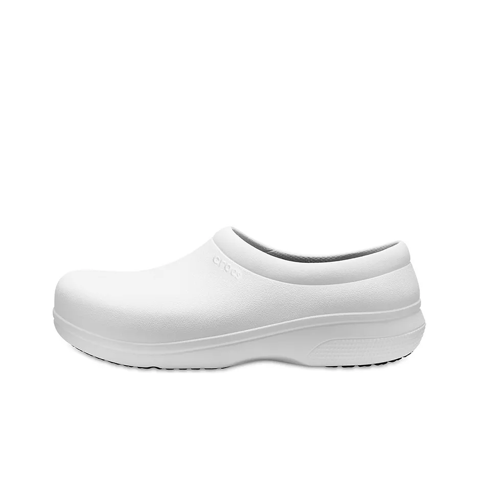 Crocs On The Clock Work Slip On 
White
