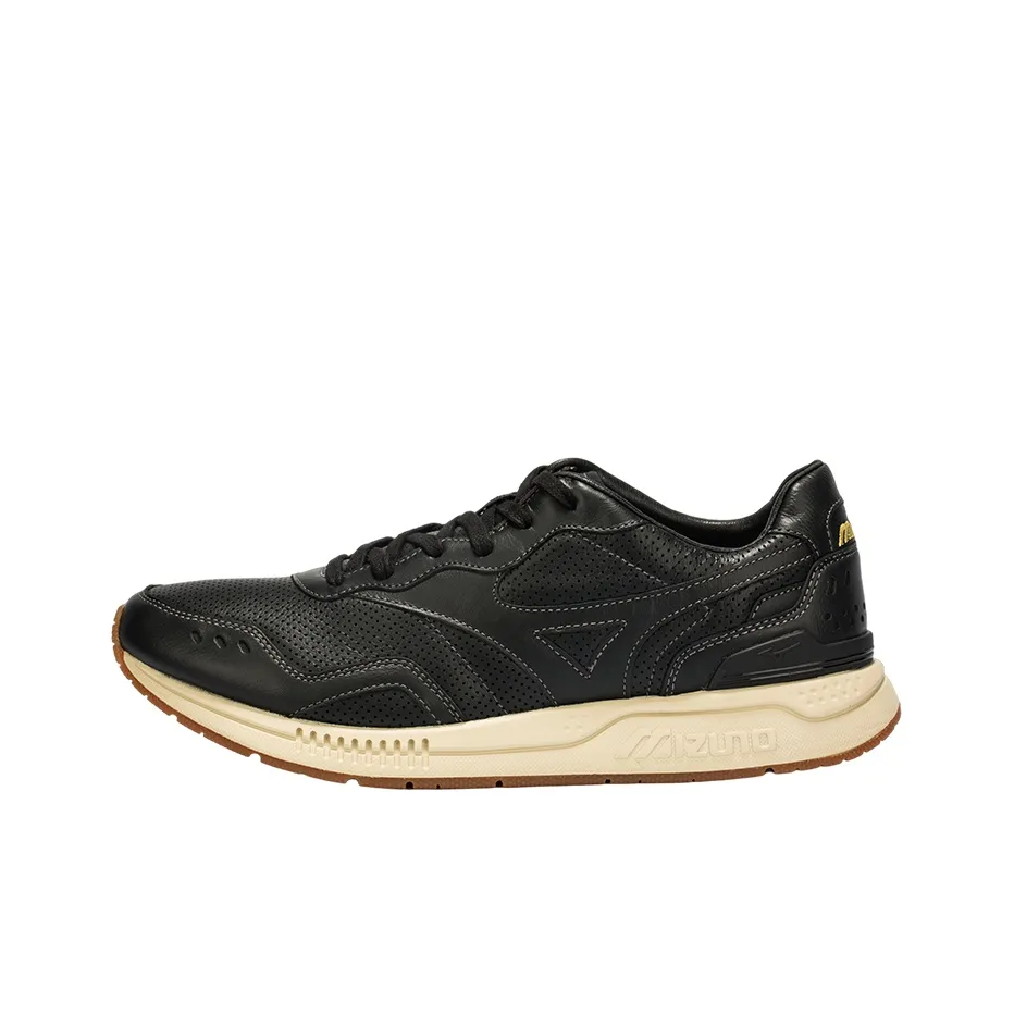 Mizuno Low Top Running Shoes Men's Black Beige White