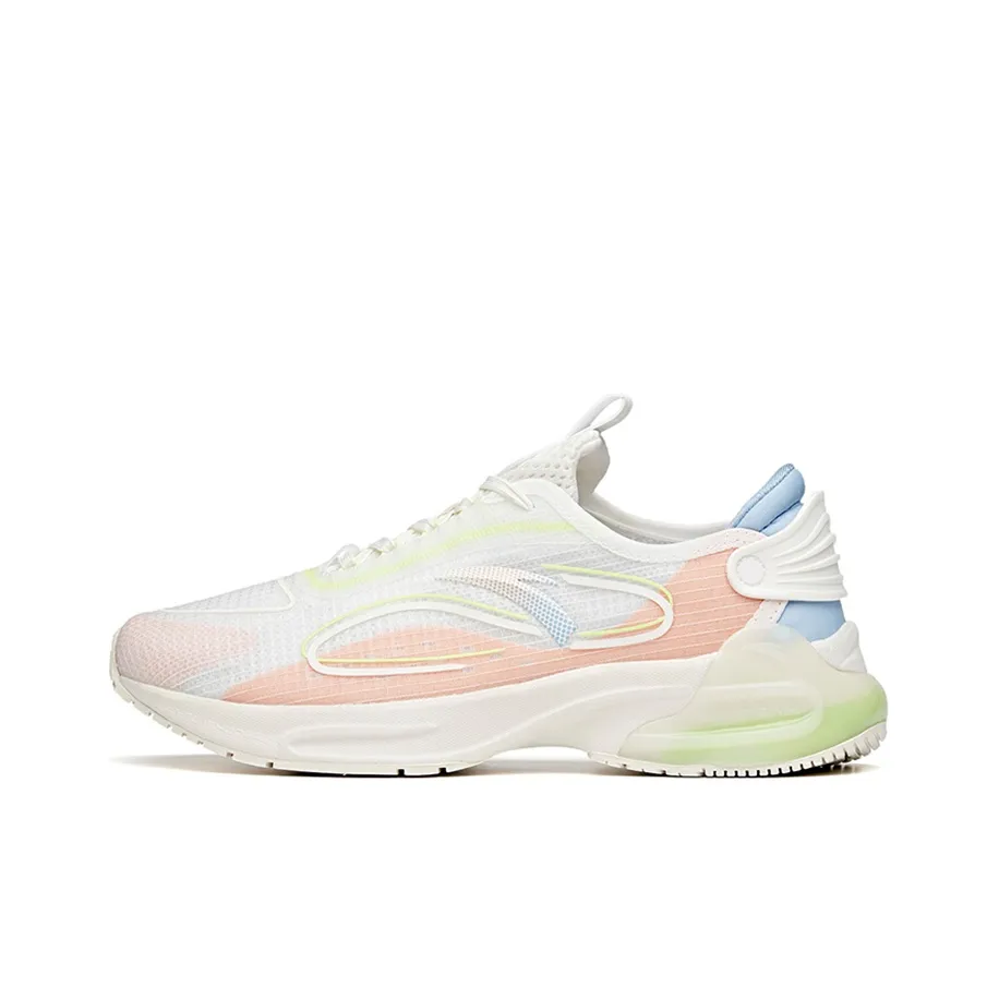 Anta Running Collection Anti Slip Wear Resistant Low Top Running Shoes Women's Pink White