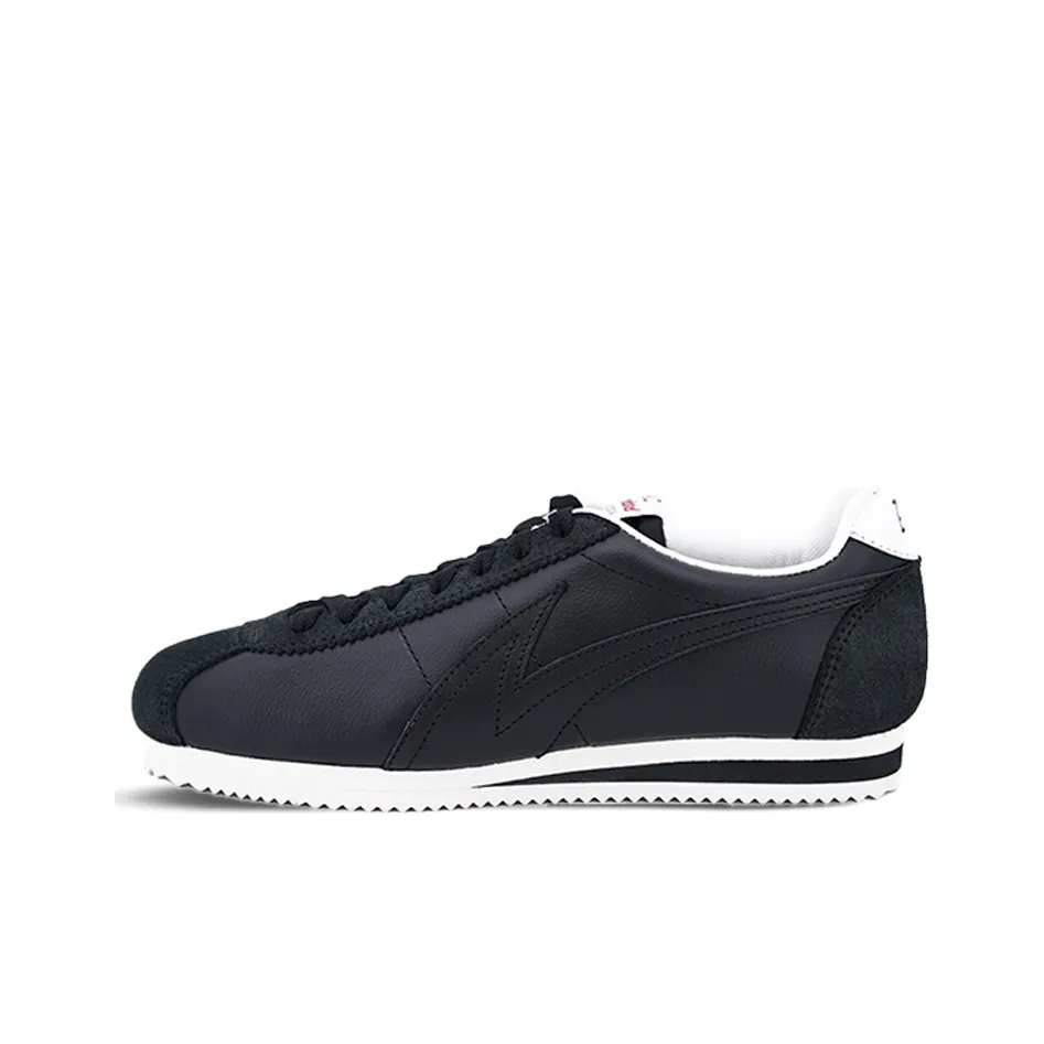 Alternative Country Super Sonic Streak Genuine Leather Casual Retro Sports Shoes, Unisex, Black
