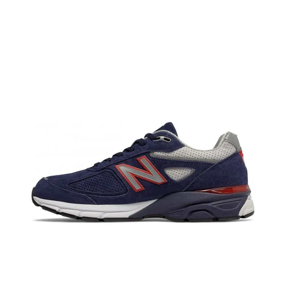 New Balance NB 990 V4 Легкий и Износостойкий Низкий Топ Марафон Беговые Кроссовки Мужские CAPTAIN Синий Сделано в США