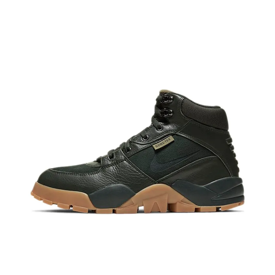 Nike Амортизация Противоскользящий Устойчивый к истиранию Водонепроницаемое покрытие Высокий топ Походная обувь Мужской Черный