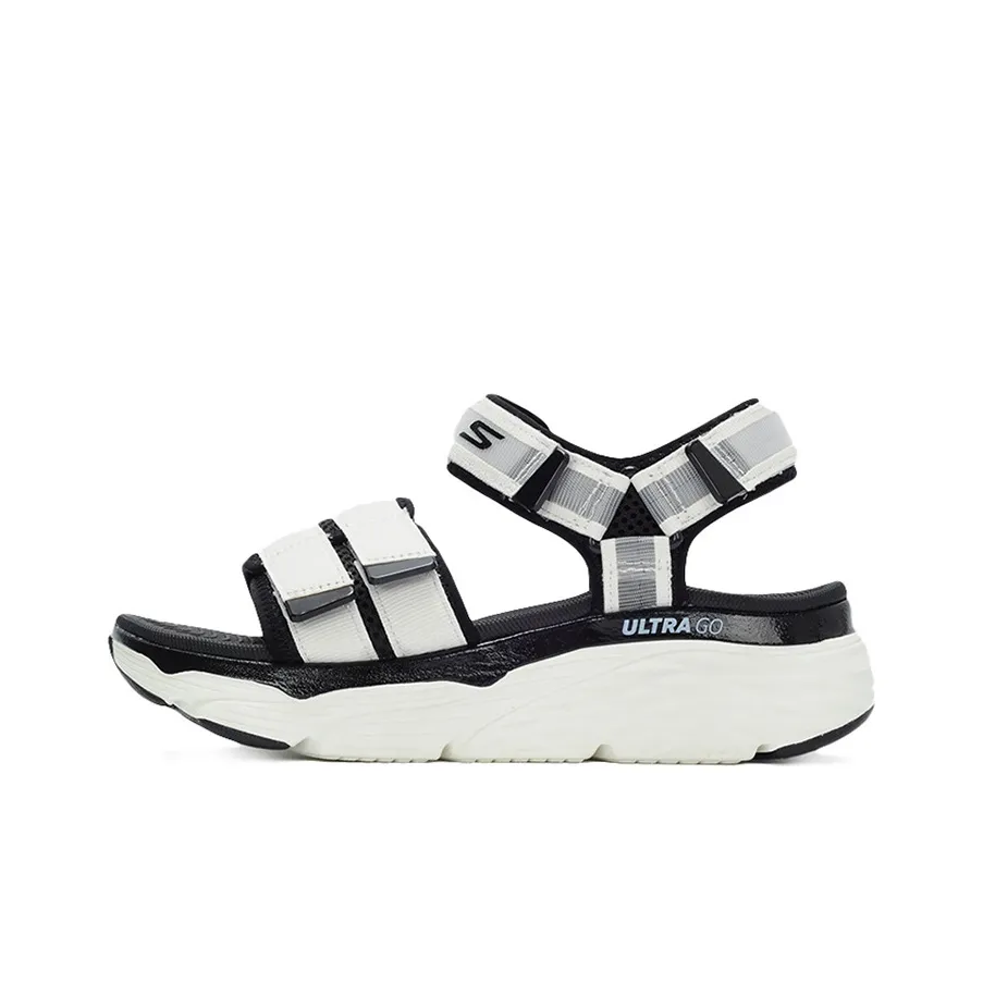 Skechers Max Cushioning Beach Sandals Women's White Black