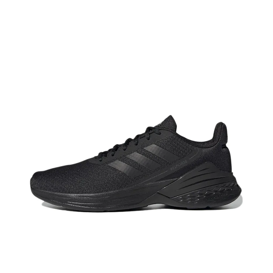 Adidas Response Slip Resistant And Abrasion Resistant Coating Низкий Топ Повседневные Беговые кроссовки Мужской Raven