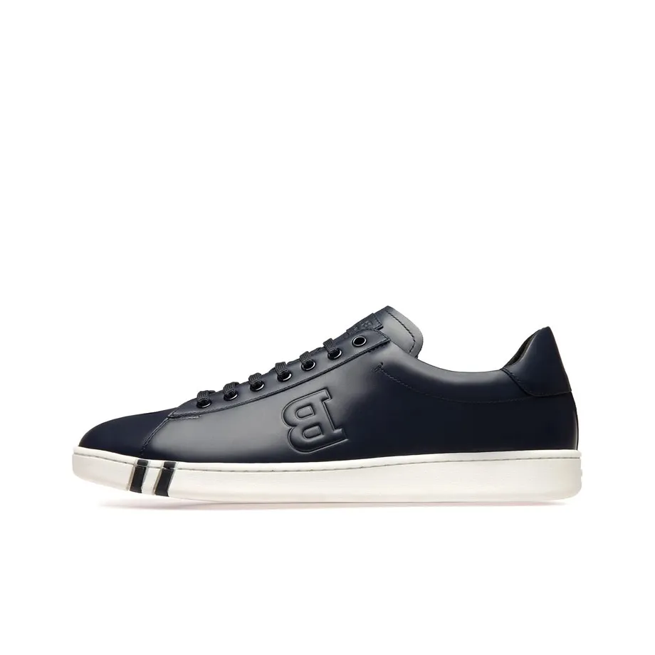 BALLY Low-Top Stylish Skateboarding Shoes Men's Marine Blue