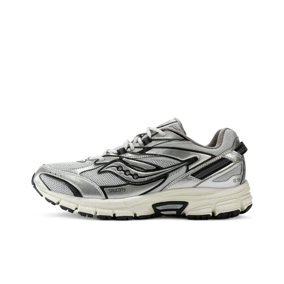Saucony Cohesion 2K Cushioning Anti Slip And Wear Resistant Support Low Top Casual Running Shoes Unisex Gray Silver