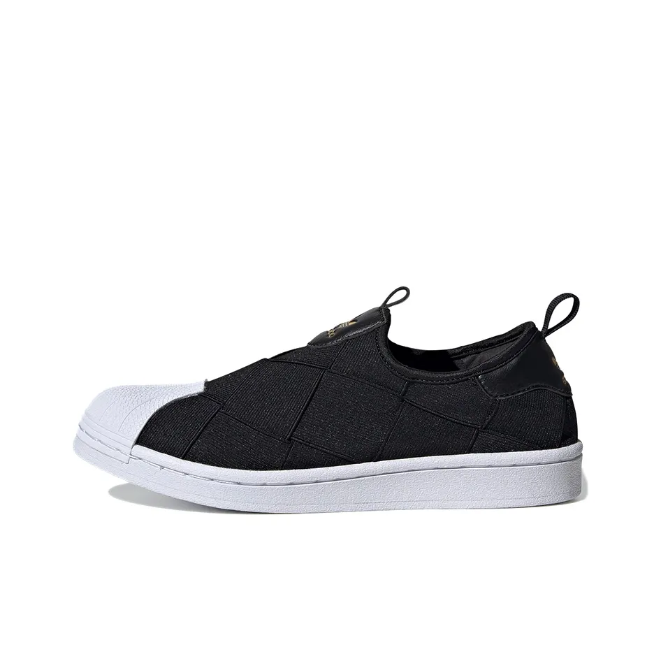 Adidas Originals Superstar Slip On Core Black Cloud White Pink Women's