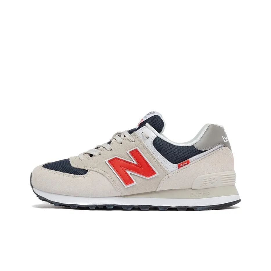 New Balance NB 574 Low Топ Повседневные Беговые Кроссовки Унисекс Серый Темно-Синий