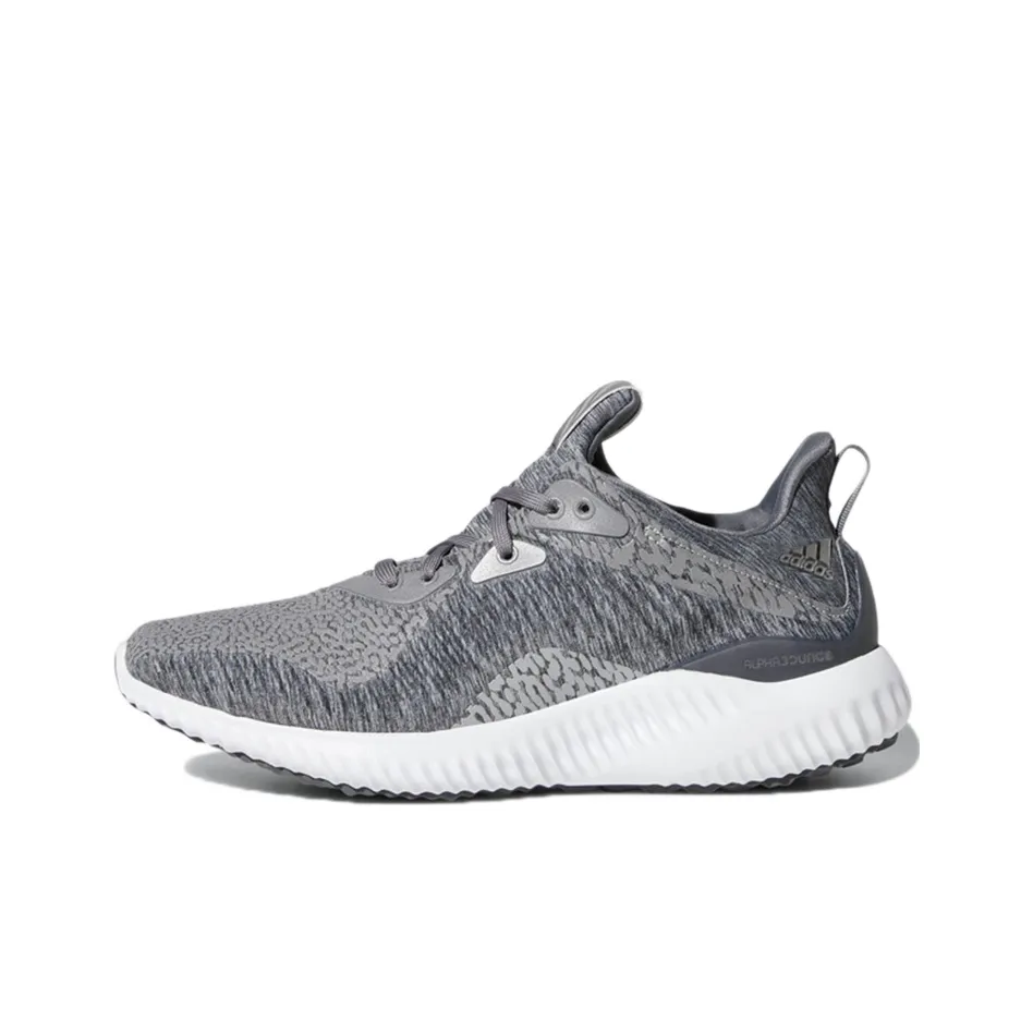 Adidas AlphaBounce Slip-Resistant Низкий Топ Повседневные Беговые Кроссовки Женские Серые