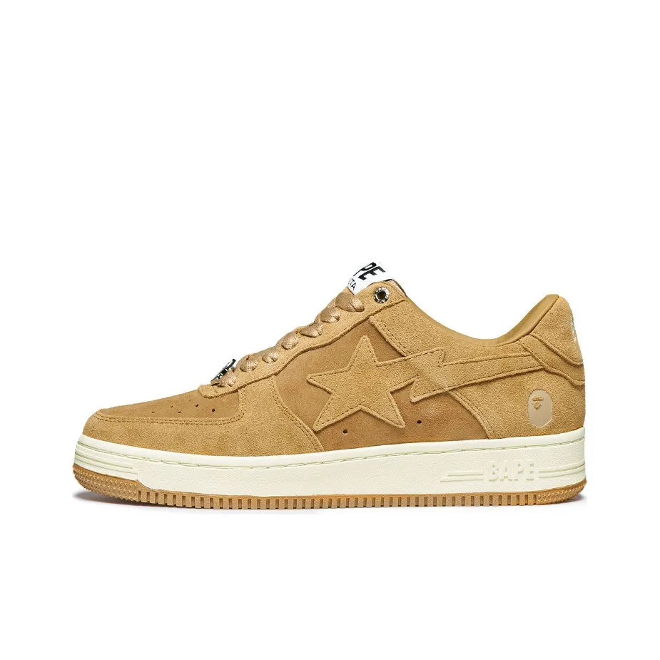 A BATHING APE STA Stylish Skateboarding Shoes Men's Yellow