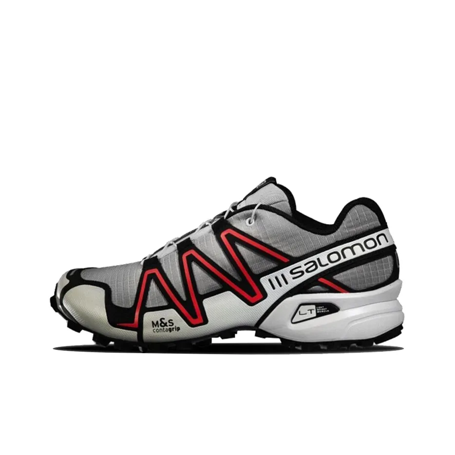 SALOMON Speedcross 3 Running Shoes Unisex Low Top Gray/Black/Red