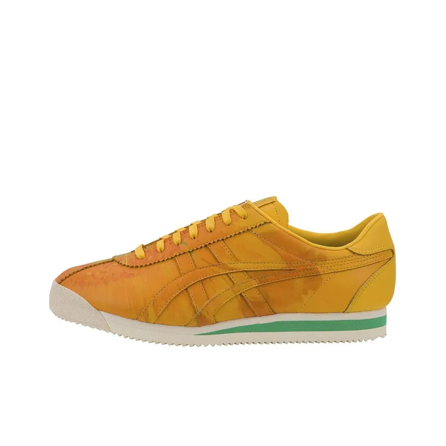 Onitsuka Tiger CORSAIR Slip-resistant Abrasion-resistant Low Top Marathon Running Shoes Men's Yellow На английском языке это будет Onitsuka Tiger CORSAIR Противоскользящий Устойчивый к истиранию Низкий Топ Марафон Беговые Кроссовки Мужские Желтые