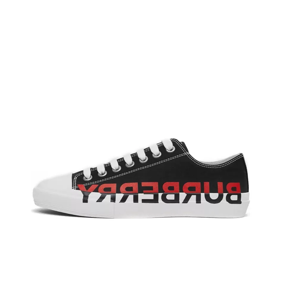 Burberry Logo Print Cotton Black Red White