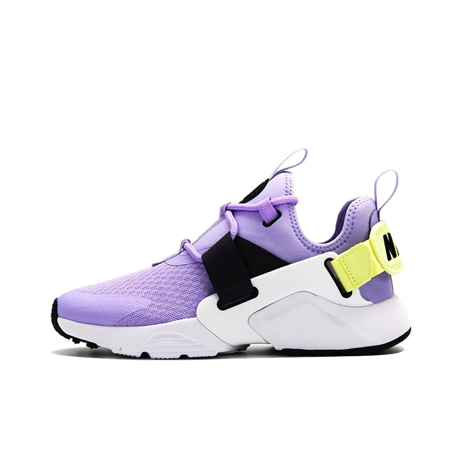 Nike Huarache City Амортизация Низкий Топ Марафон Беговые кроссовки Женские Фиолетовый Черный Желтый
