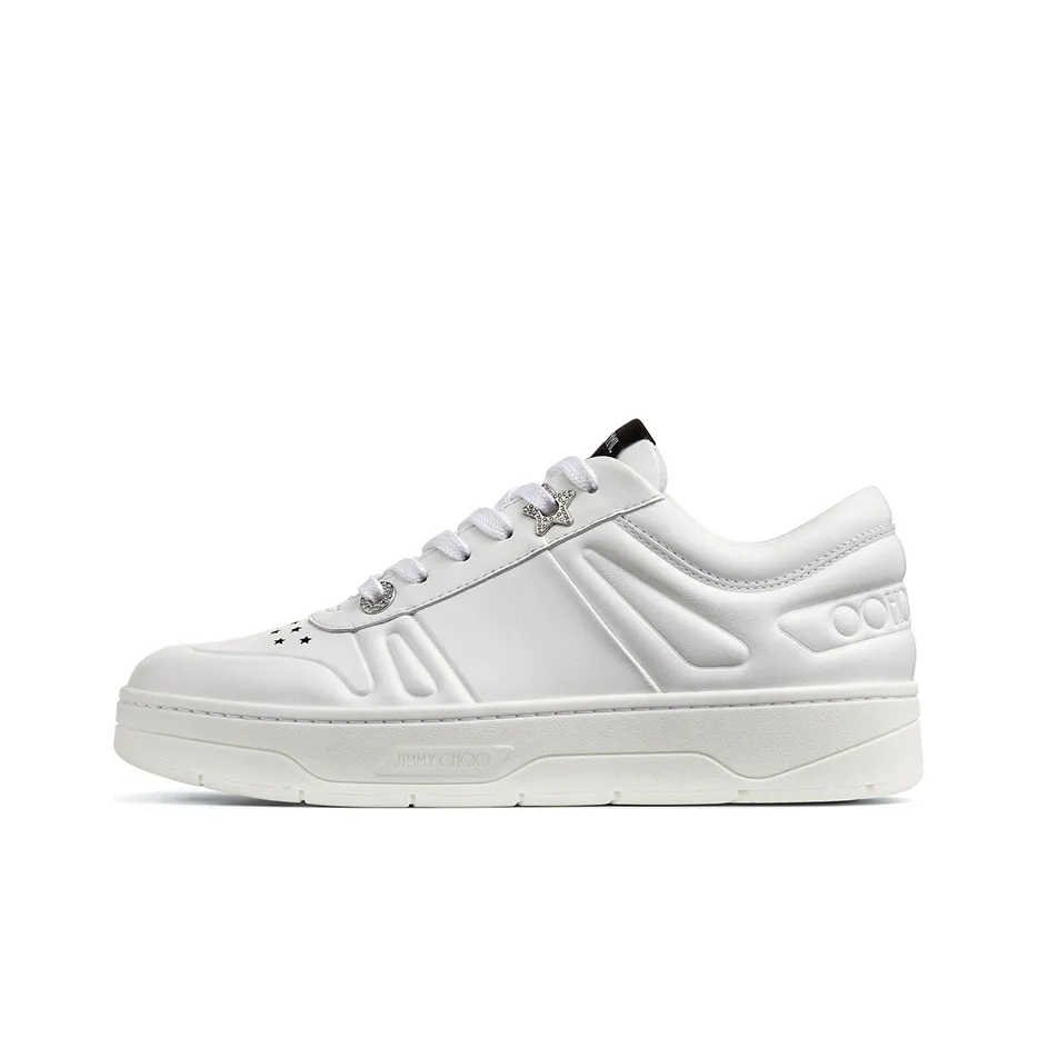 Jimmy Choo Hawaii/M Low Top Stylish Skateboarding Shoes Men's White