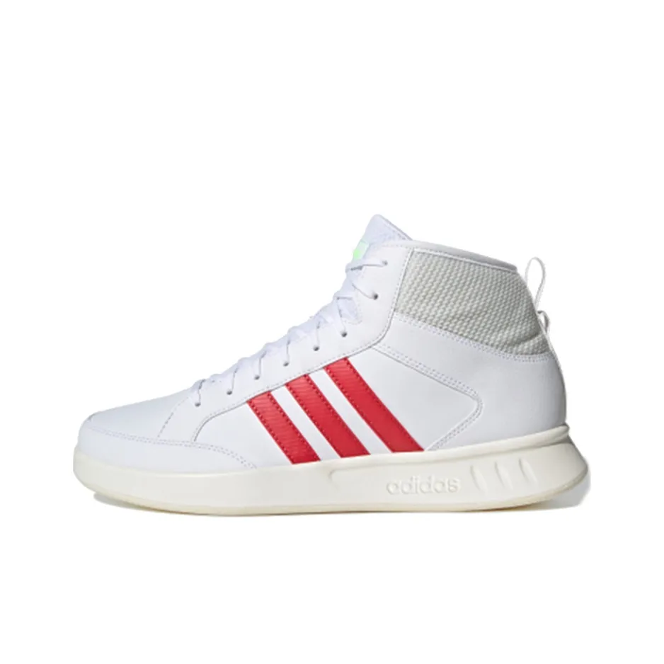 Adidas Court80s Slip-Resistant Abrasion-Resistant Легкий MID Скейтбординг Кроссовки Унисекс Белый Красный