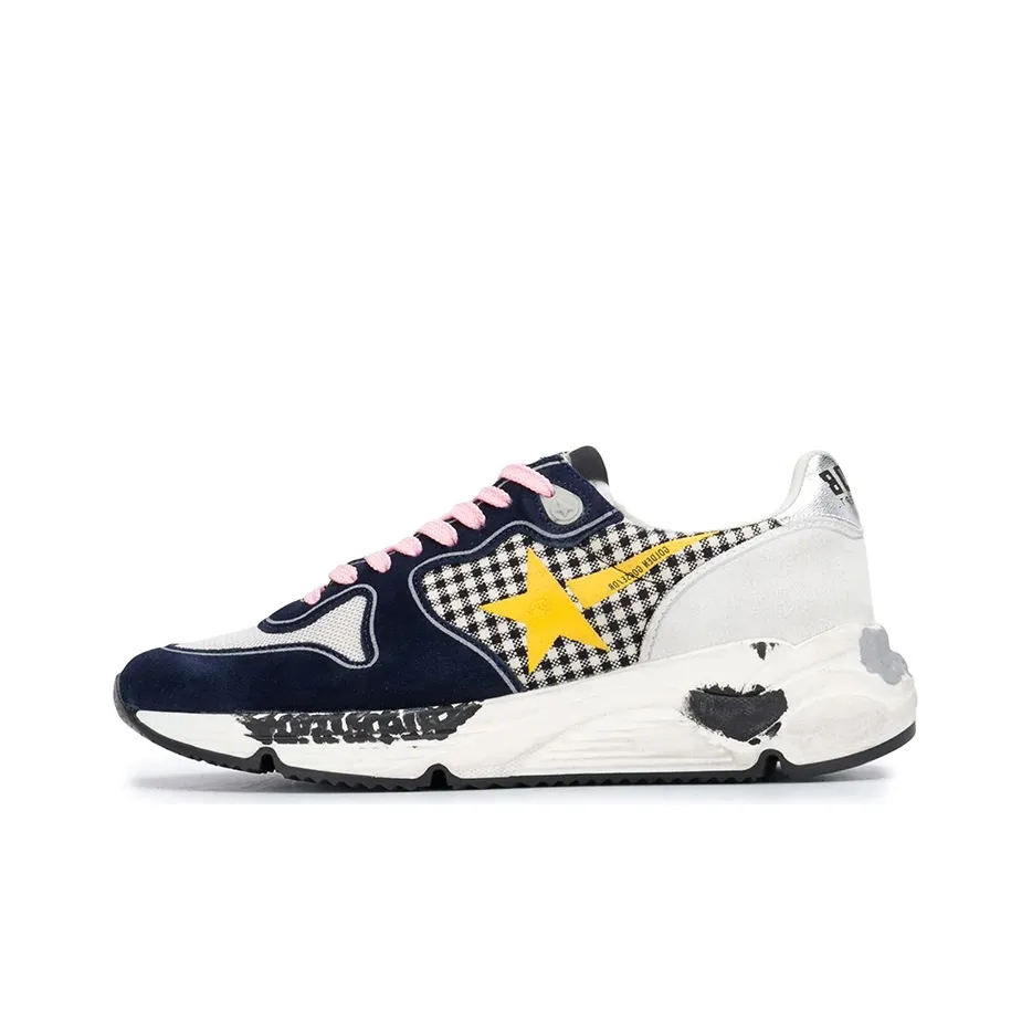 Golden Goose Running Sole Casual Shoes Women's Low Top White/Blue